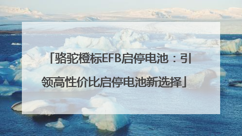 骆驼橙标EFB启停电池：引领高性价比启停电池新选择