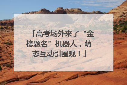 高考场外来了“金榜题名”机器人，萌态互动引围观！