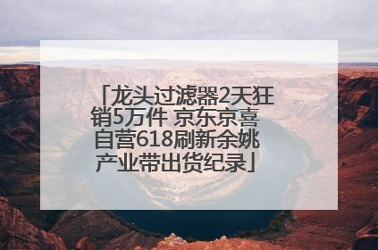 龙头过滤器2天狂销5万件 京东京喜自营618刷新余姚产业带出货纪录