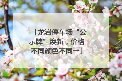 龙岩停车场“公示牌”焕新，价格不同颜色不同→