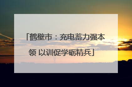 鹤壁市：充电蓄力强本领 以训促学砺精兵