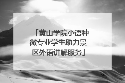 黄山学院小语种微专业学生助力景区外语讲解服务
