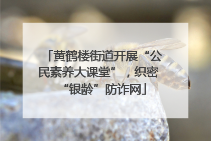 黄鹤楼街道开展“公民素养大课堂”，织密“银龄”防诈网