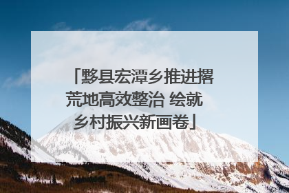 黟县宏潭乡推进撂荒地高效整治 绘就乡村振兴新画卷