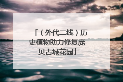 （外代二线）历史植物助力修复庞贝古城花园