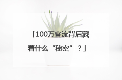 100万客流背后藏着什么“秘密”？