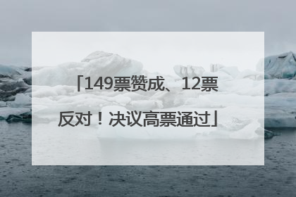 149票赞成、12票反对！决议高票通过