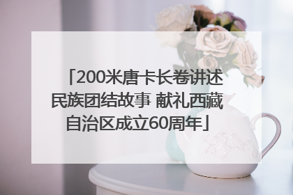 200米唐卡长卷讲述民族团结故事 献礼西藏自治区成立60周年