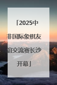 2025中非国际象棋友谊交流赛长沙开幕