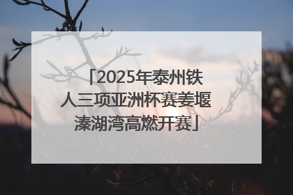 2025年泰州铁人三项亚洲杯赛姜堰溱湖湾高燃开赛
