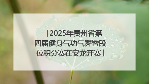 2025年贵州省第四届健身气功气舞暨段位积分赛在安龙开赛