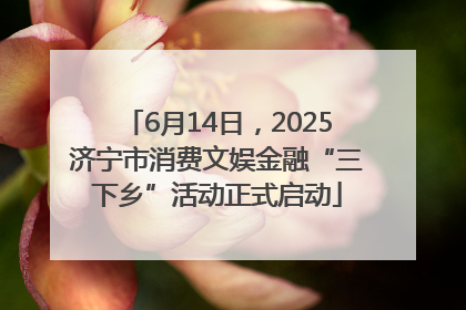 6月14日，2025济宁市消费文娱金融“三下乡”活动正式启动